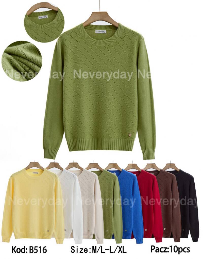 Swetry damskie Roz M/L-L/XL. Mix kolor. Paczka 10 szt